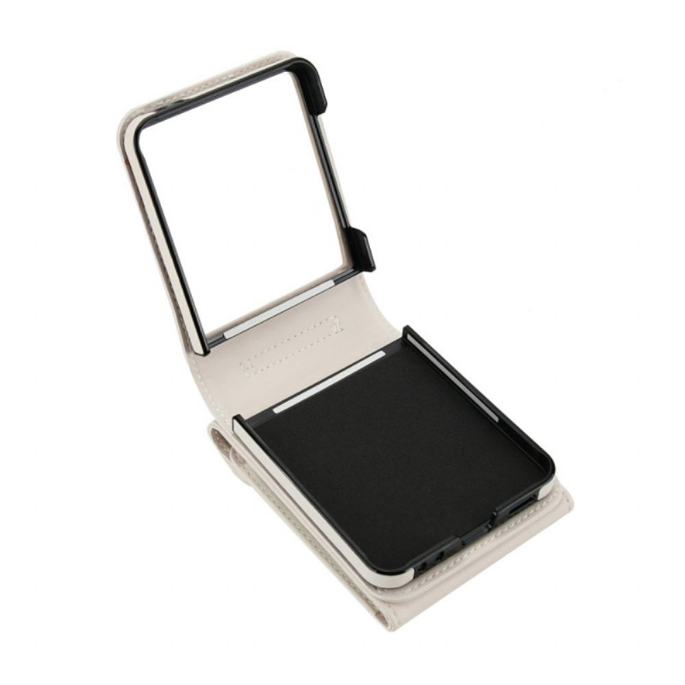 Hoesje Samsung Galaxy Z Flip 7 Gewatteerde Portemonnee En Riem