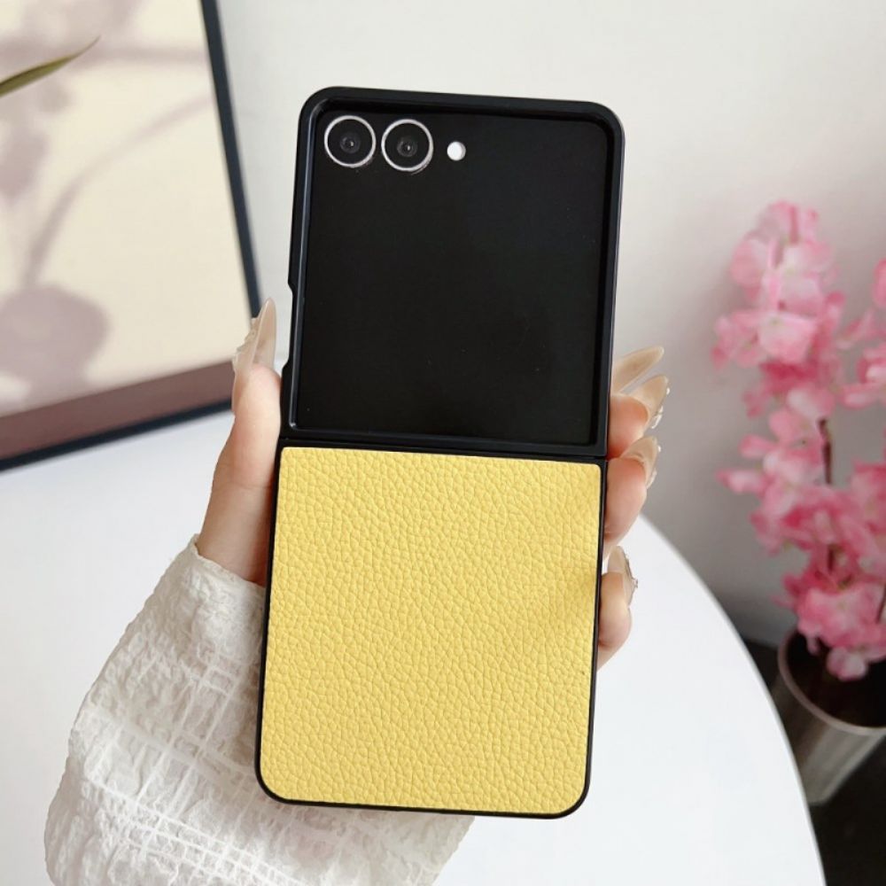 Hoesje Samsung Galaxy Z Flip 7 Leerlook Bescherming Hoesje