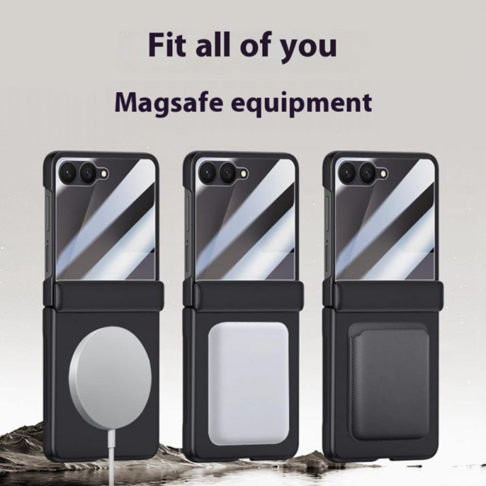 Hoesje Samsung Galaxy Z Flip 7 Magnetisch Met Metaaleffect Bescherming Hoesje