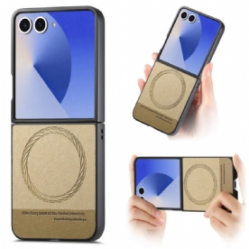 Hoesje Samsung Galaxy Z Flip 7 Magsafe-compatibel Denim Leer