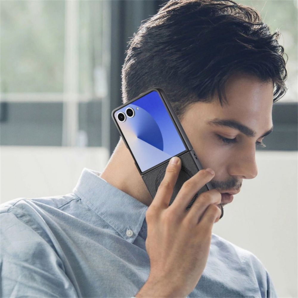 Hoesje Samsung Galaxy Z Flip 7 Magsafe-compatibel Denim Leer