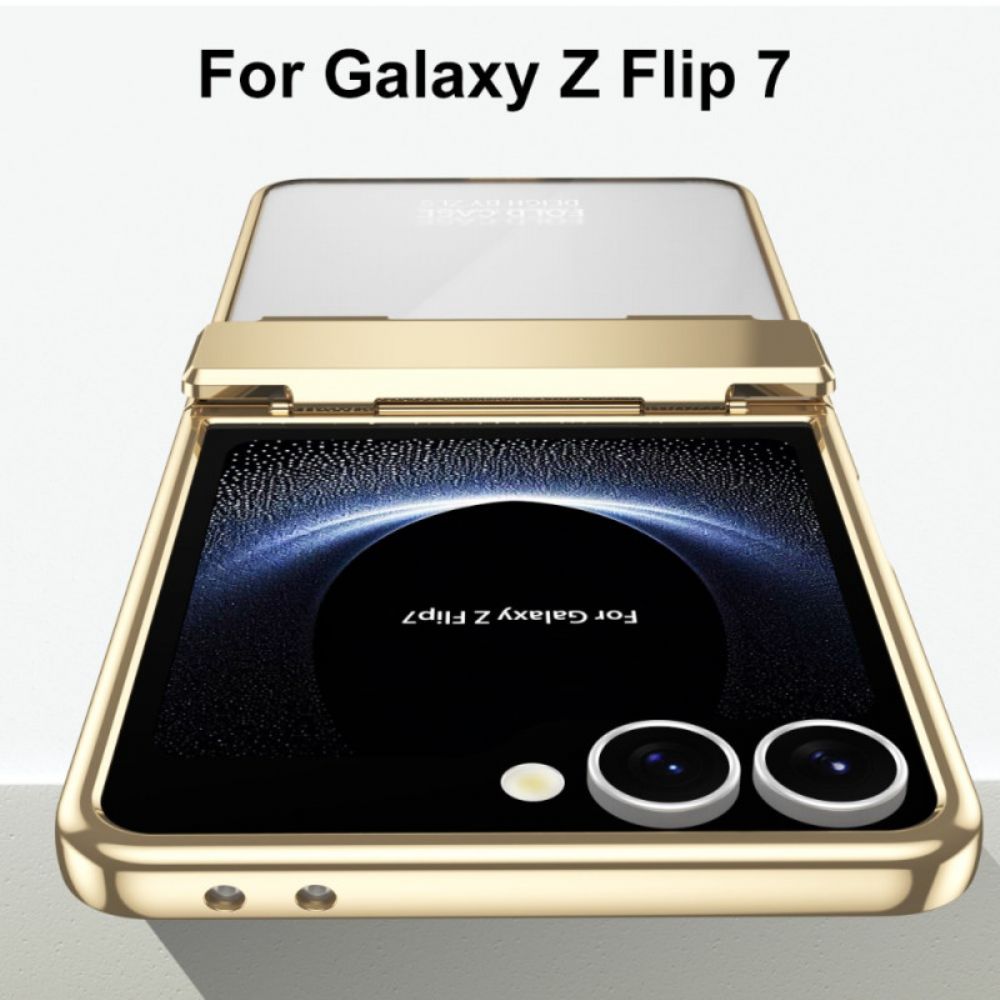 Hoesje Samsung Galaxy Z Flip 7 Metalen Rand Met Schermbeschermer Bescherming Hoesje