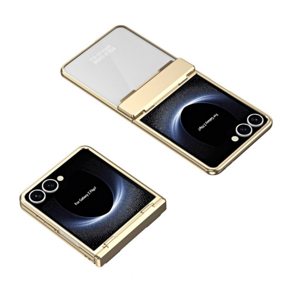 Hoesje Samsung Galaxy Z Flip 7 Metalen Rand Met Schermbeschermer Bescherming Hoesje