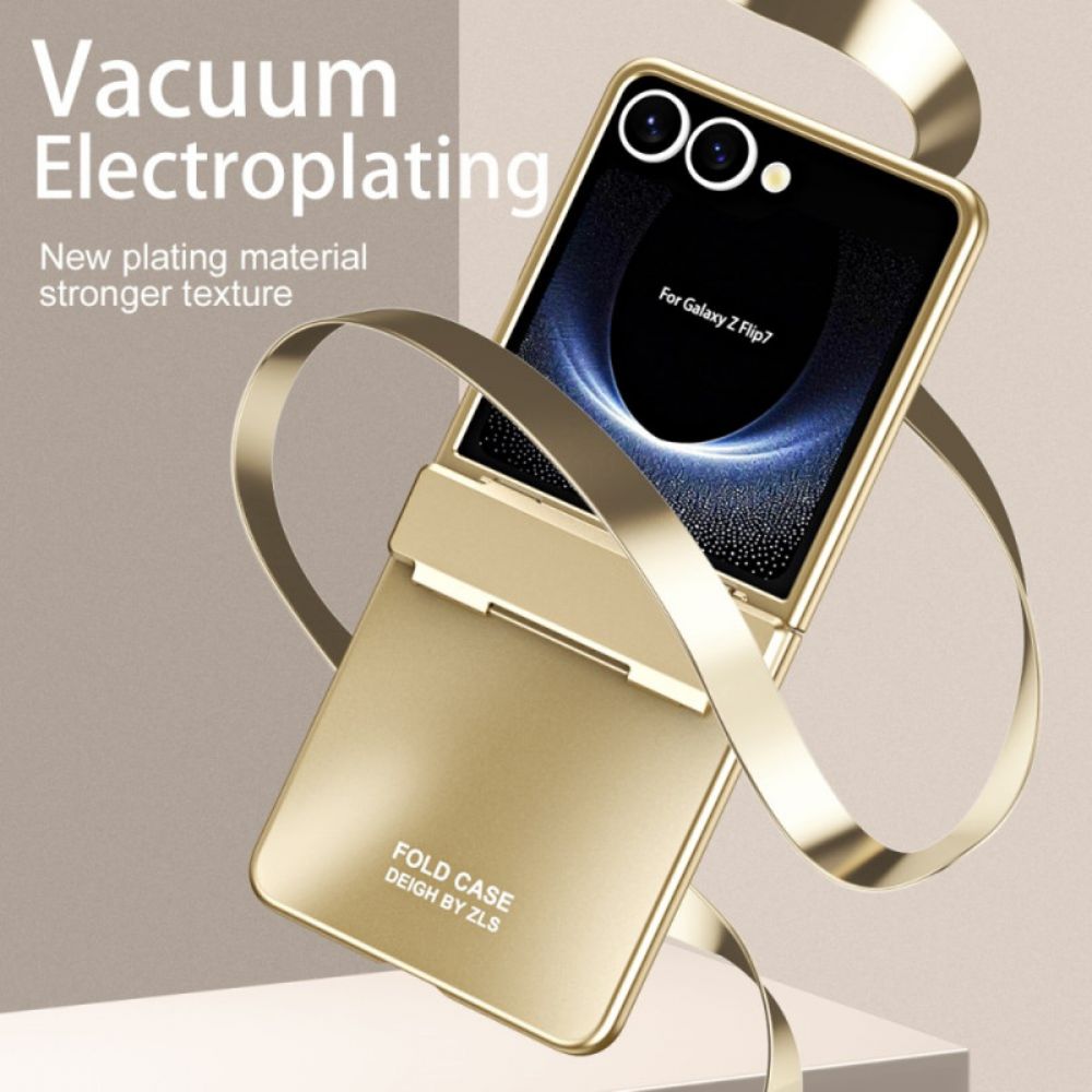 Hoesje Samsung Galaxy Z Flip 7 Metallic Effect Met Schermbeschermer
