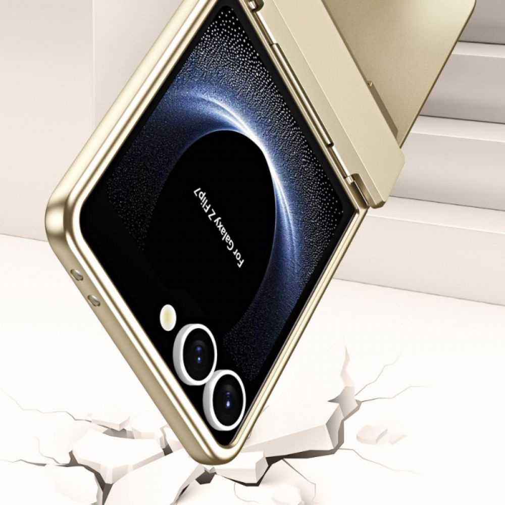 Hoesje Samsung Galaxy Z Flip 7 Metallic Effect Met Schermbeschermer