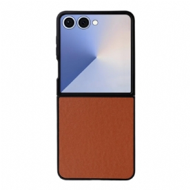 Hoesje Samsung Galaxy Z Flip 7 Monochroom Leer-effect