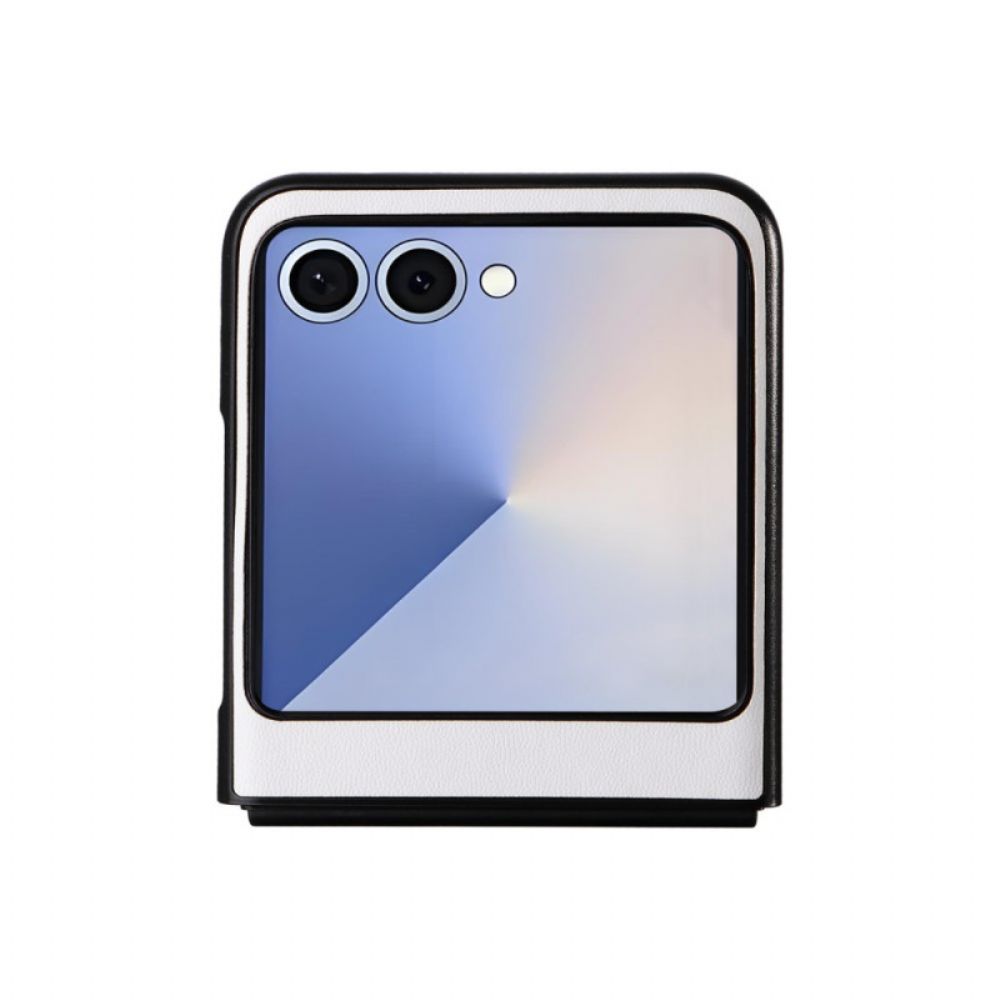 Hoesje Samsung Galaxy Z Flip 7 Monochroom Leer-effect