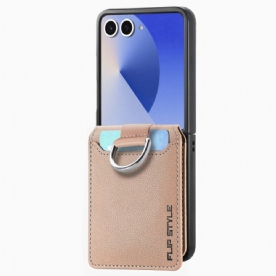 Hoesje Samsung Galaxy Z Flip 7 Premium Kaarthouder En Houder