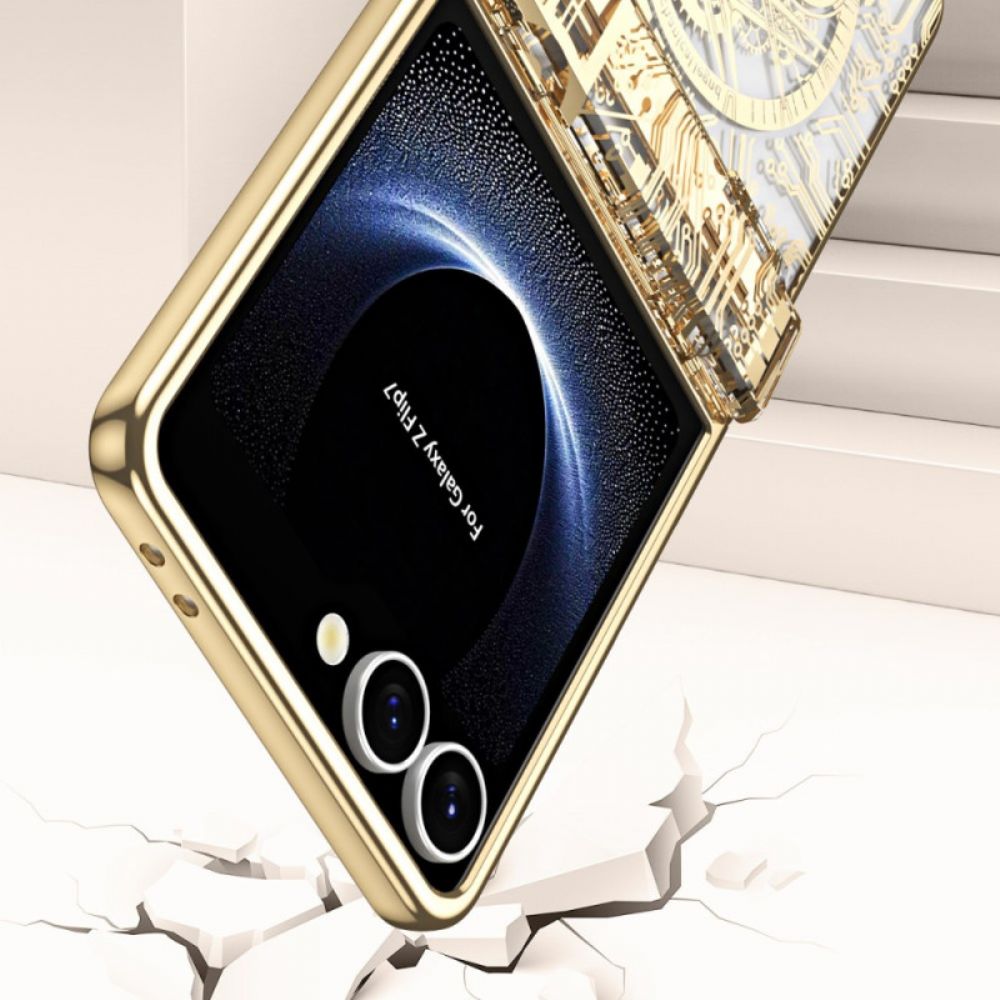 Hoesje Samsung Galaxy Z Flip 7 Premium Met Schermbeschermer Aan De Achterkant