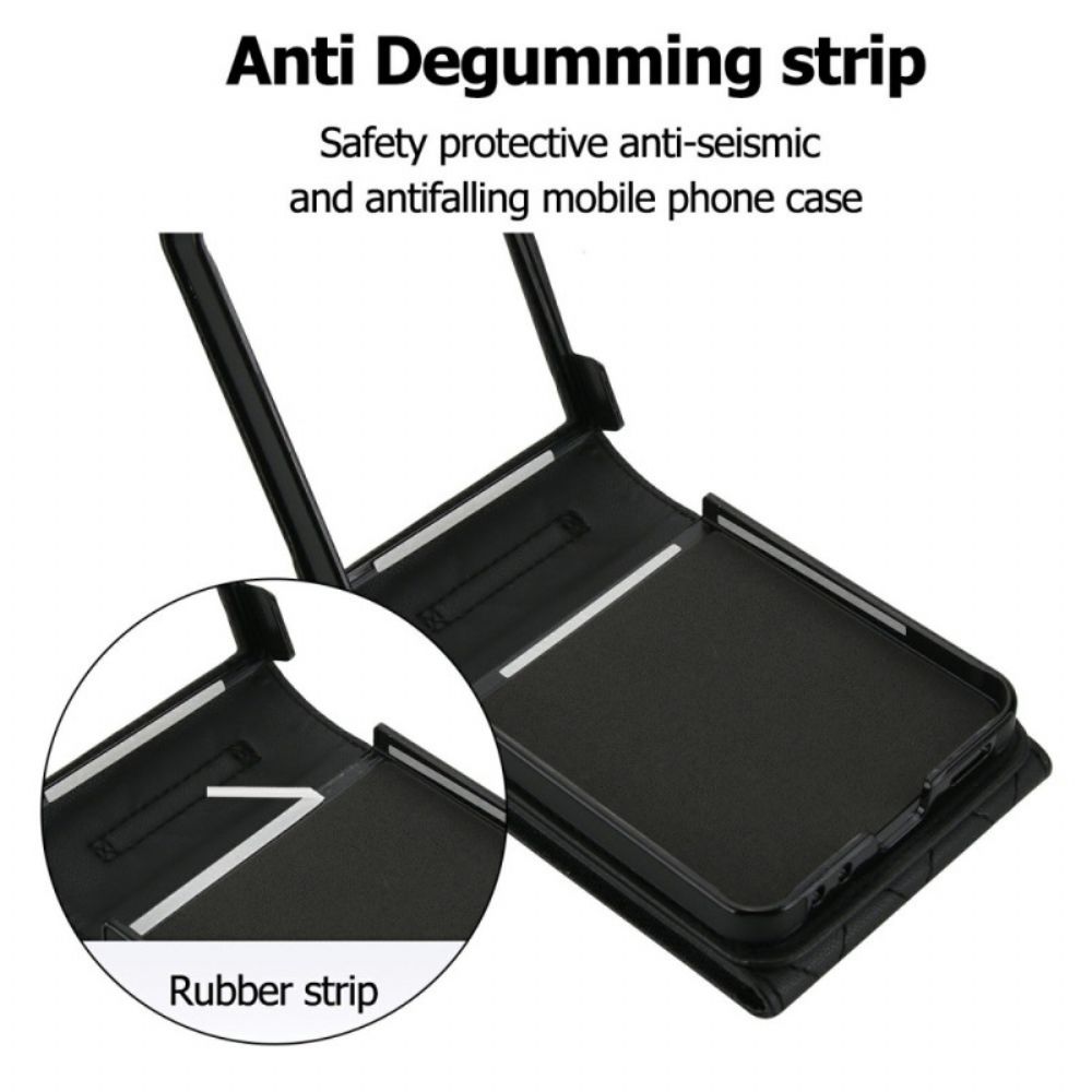 Hoesje Samsung Galaxy Z Flip 7 Rfid-blokkerende Kaarthouder En Riem