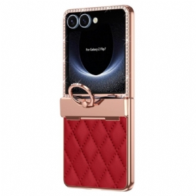 Hoesje Samsung Galaxy Z Flip 7 Ringhouder En Schermbeschermer Aan De Achterkant Bescherming Hoesje