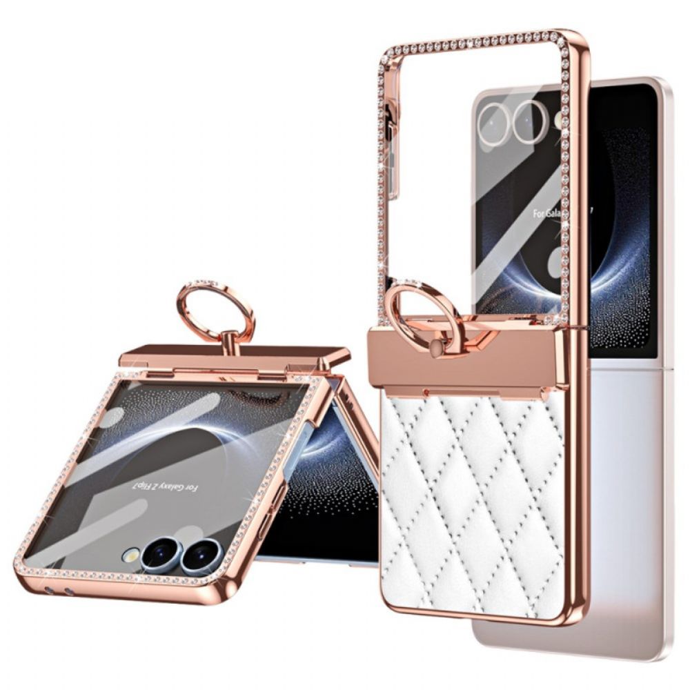 Hoesje Samsung Galaxy Z Flip 7 Ringhouder En Schermbeschermer Aan De Achterkant Bescherming Hoesje