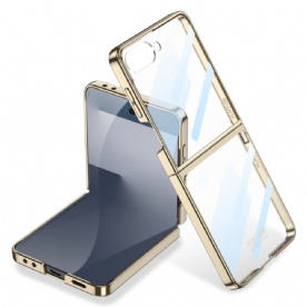 Hoesje Samsung Galaxy Z Flip 7 Screenprotector En Randen Met Metallic Effect