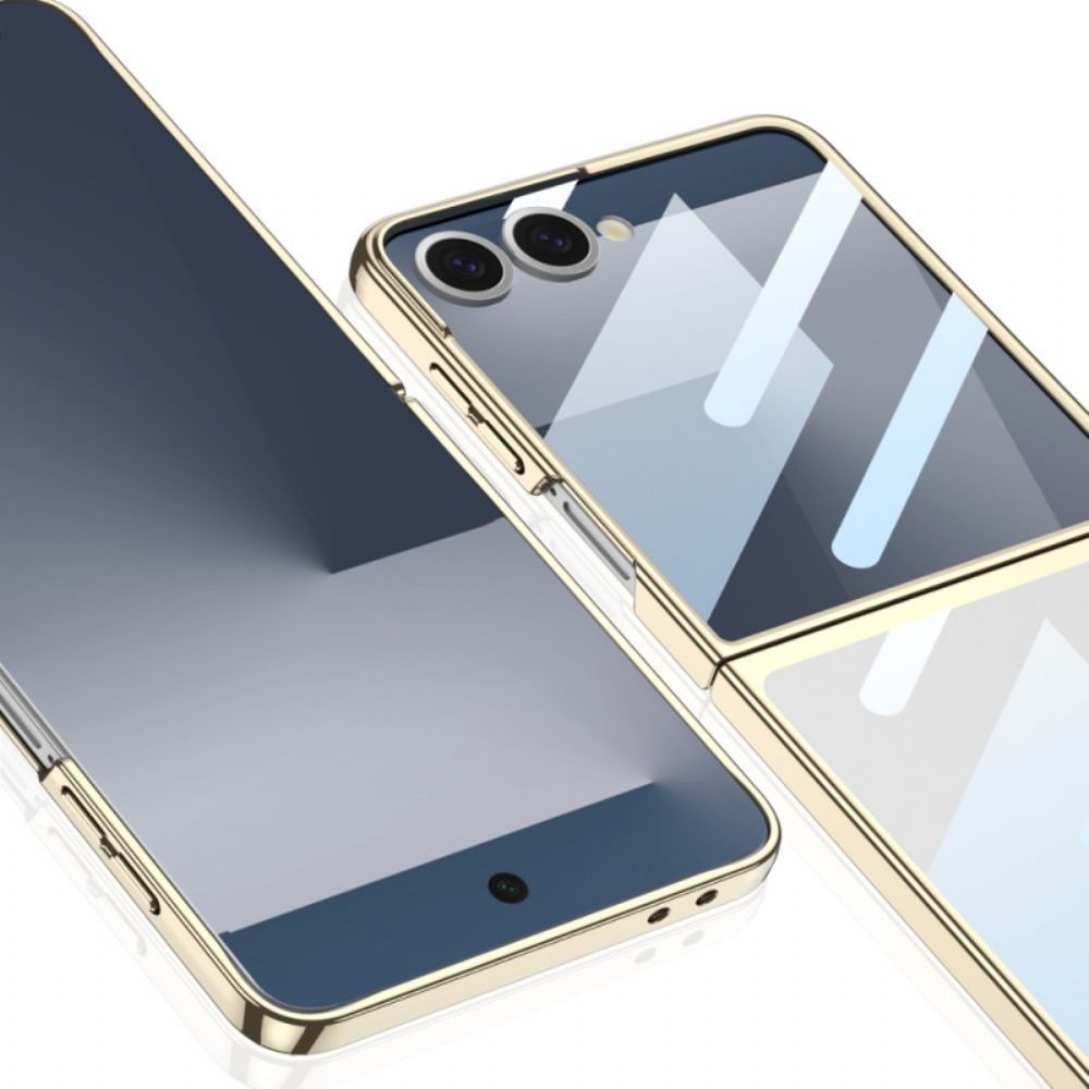Hoesje Samsung Galaxy Z Flip 7 Screenprotector En Randen Met Metallic Effect