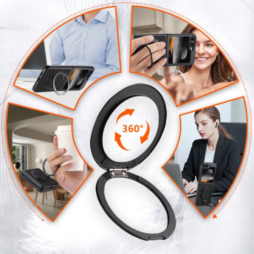 Hoesje Samsung Galaxy Z Flip 7 Suteni Draaibare Houder Bescherming Hoesje