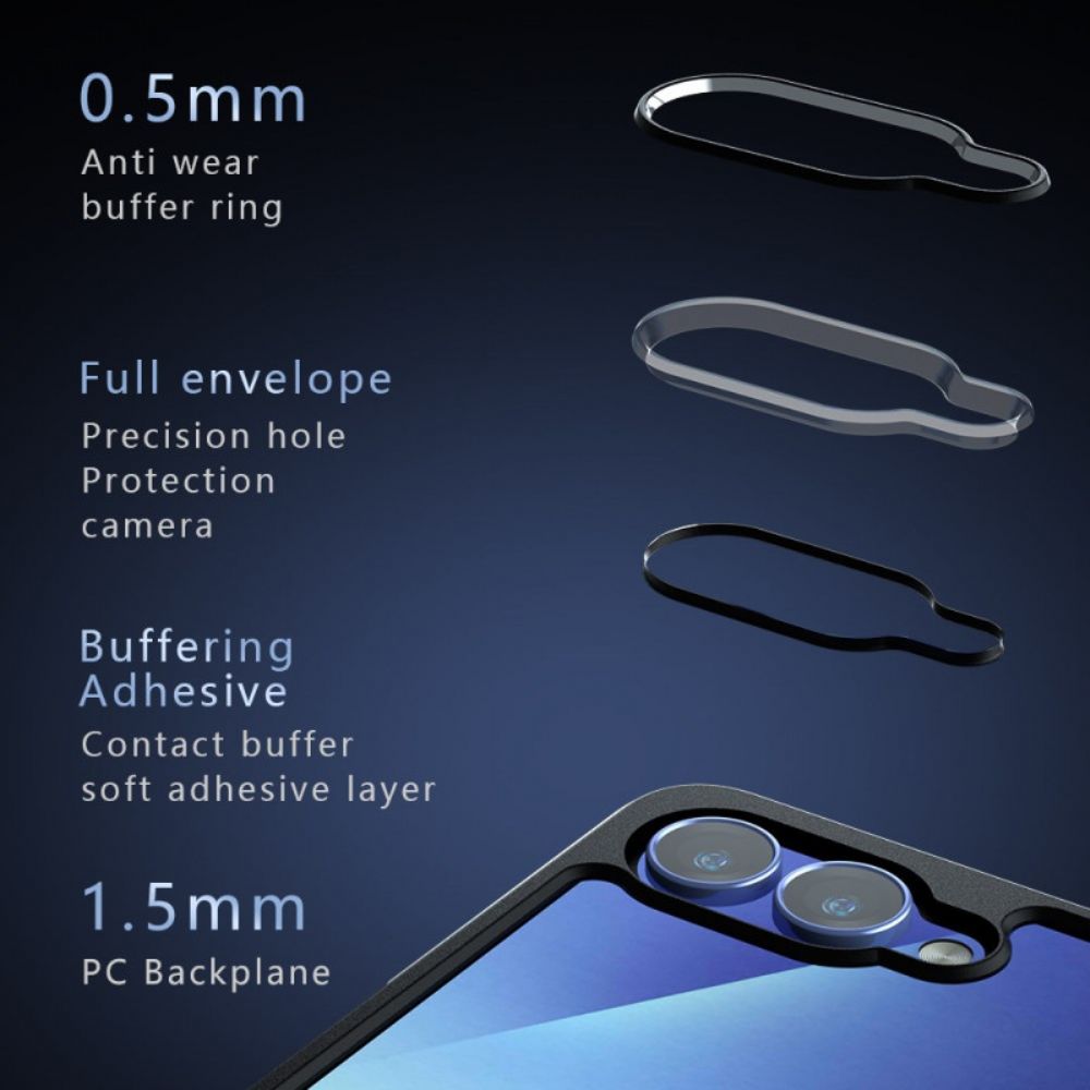 Hoesje Samsung Galaxy Z Flip 7 Transparant Zwart