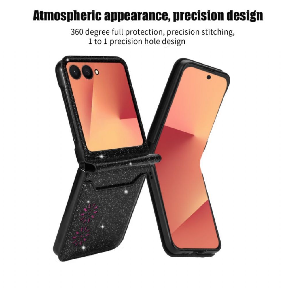 Hoesje Voor Samsung Galaxy Z Flip 7 Glitter Kaarthouder