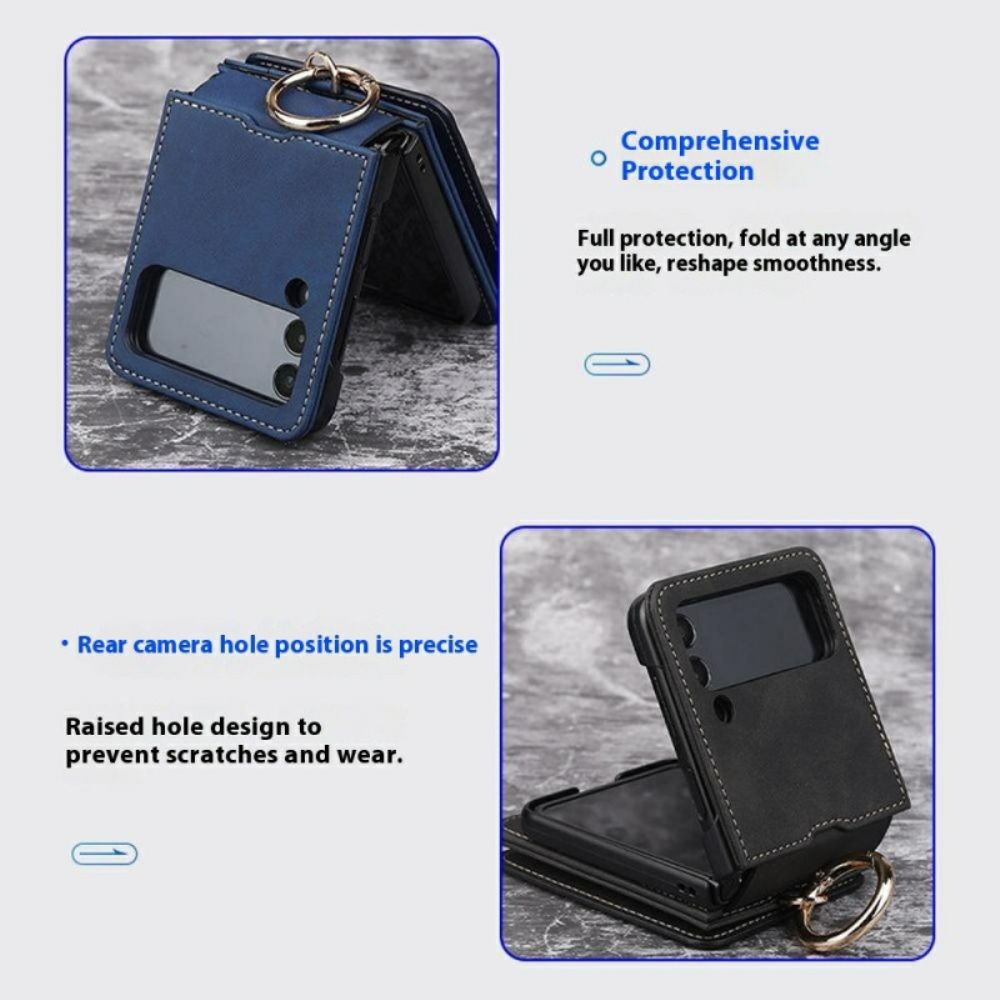 Hoesje Voor Samsung Galaxy Z Flip 7 Kaarthouder En Afneembare Ketting