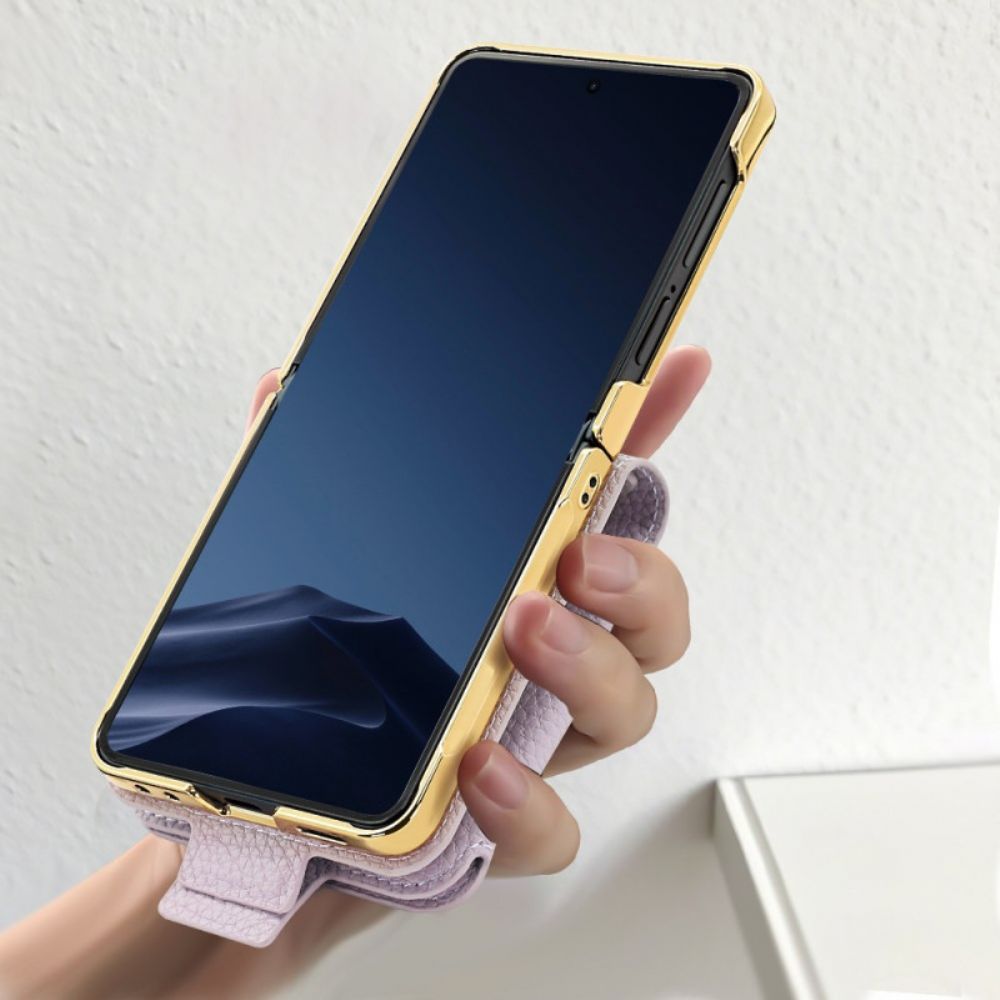 Hoesje Voor Samsung Galaxy Z Flip 7 Spiegel En Kaarthouder