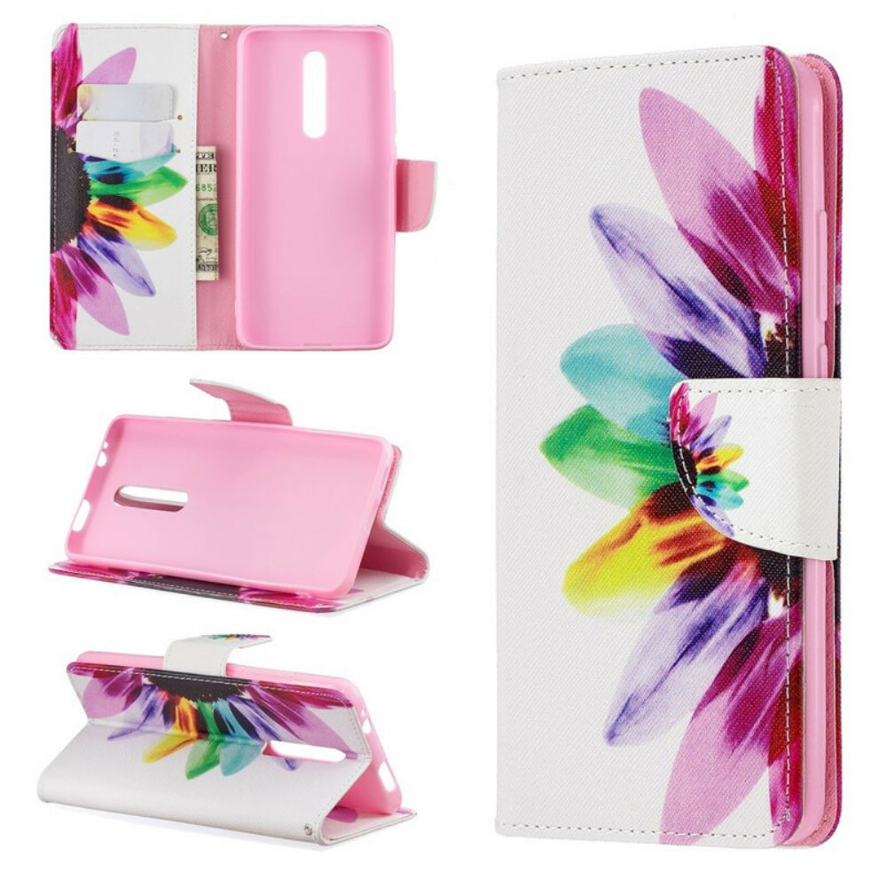 Folio-hoesje voor Xiaomi Mi 9T / Mi 9T Pro Aquarel Bloem
