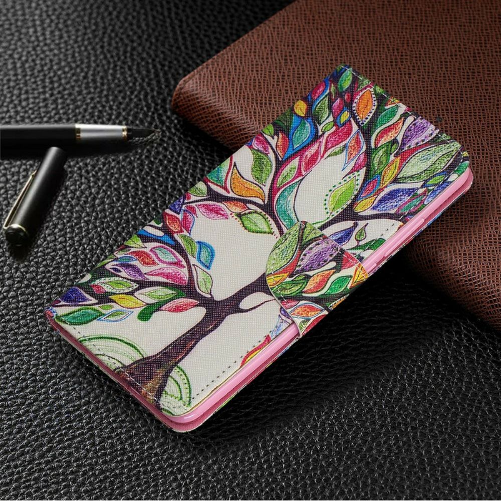 Leren Hoesje voor Xiaomi Mi 9T / Mi 9T Pro Gekleurde Boom