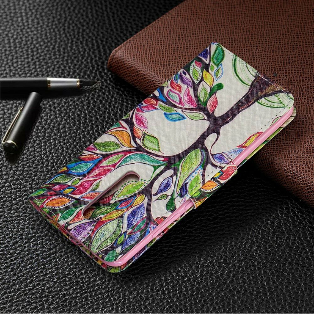 Leren Hoesje voor Xiaomi Mi 9T / Mi 9T Pro Gekleurde Boom