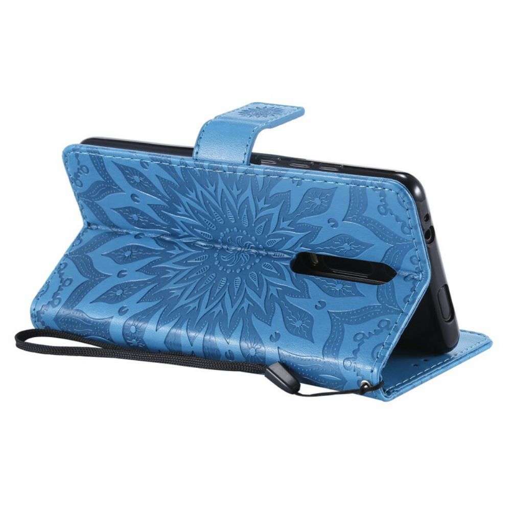 Leren Hoesje voor Xiaomi Mi 9T / Mi 9T Pro Zonnebloem