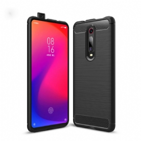 Telefoonhoesje voor Xiaomi Mi 9T / Mi 9T Pro Geborstelde Koolstofvezel