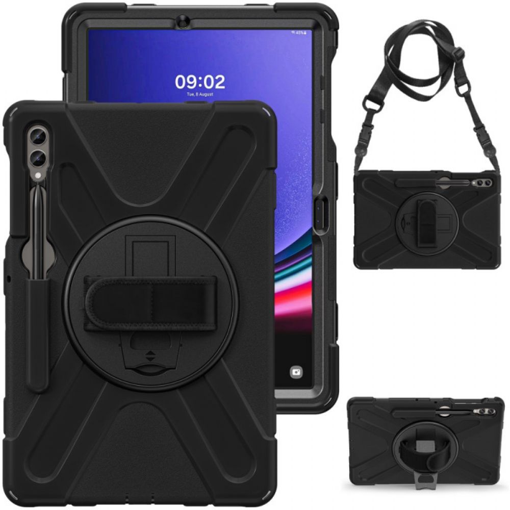 Case Hoesje Samsung Galaxy Tab S10 Plus Telefoonhoesje Duurzame Standaard En Schouderriem