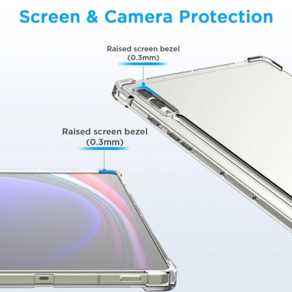 Cover Hoesje Samsung Galaxy Tab S10 Plus Telefoonhoesje Transparant Met Stylushouder