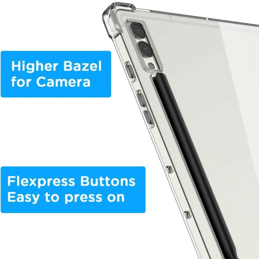 Cover Hoesje Samsung Galaxy Tab S10 Plus Telefoonhoesje Transparant Met Stylushouder