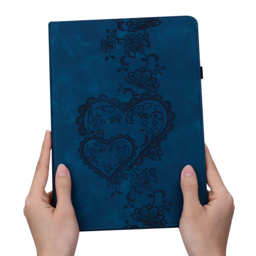 Cover Samsung Galaxy Tab S10 Plus Hartjes Met Suède-effect