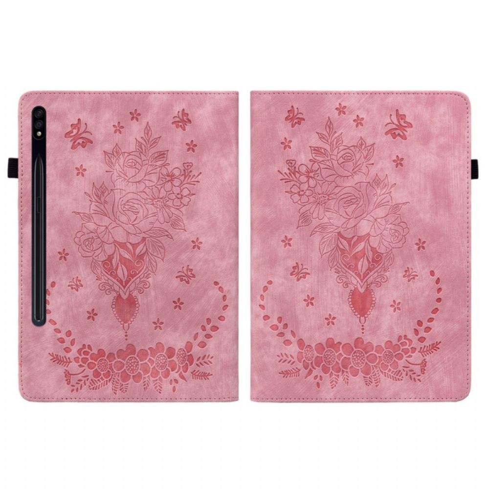 Cover Samsung Galaxy Tab S10 Plus Vlinders En Rozen