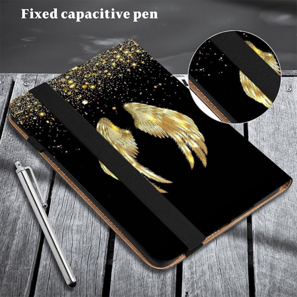 Cover Voor Samsung Galaxy Tab S10 Plus Gouden Vleugels