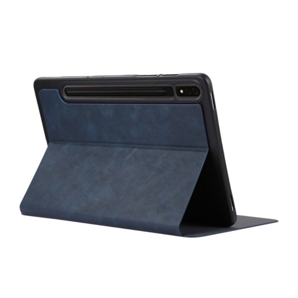 Cover Voor Samsung Galaxy Tab S10 Plus Stylushouder Met Suède-effect