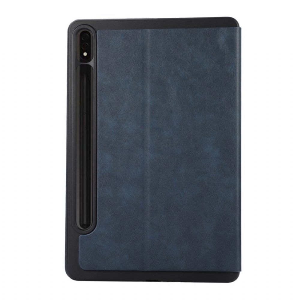 Cover Voor Samsung Galaxy Tab S10 Plus Stylushouder Met Suède-effect