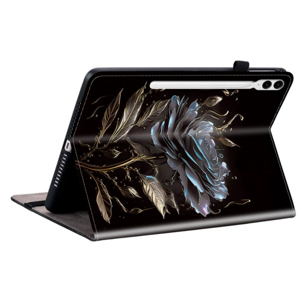 Cover Voor Samsung Galaxy Tab S10 Plus Zwarte Roos