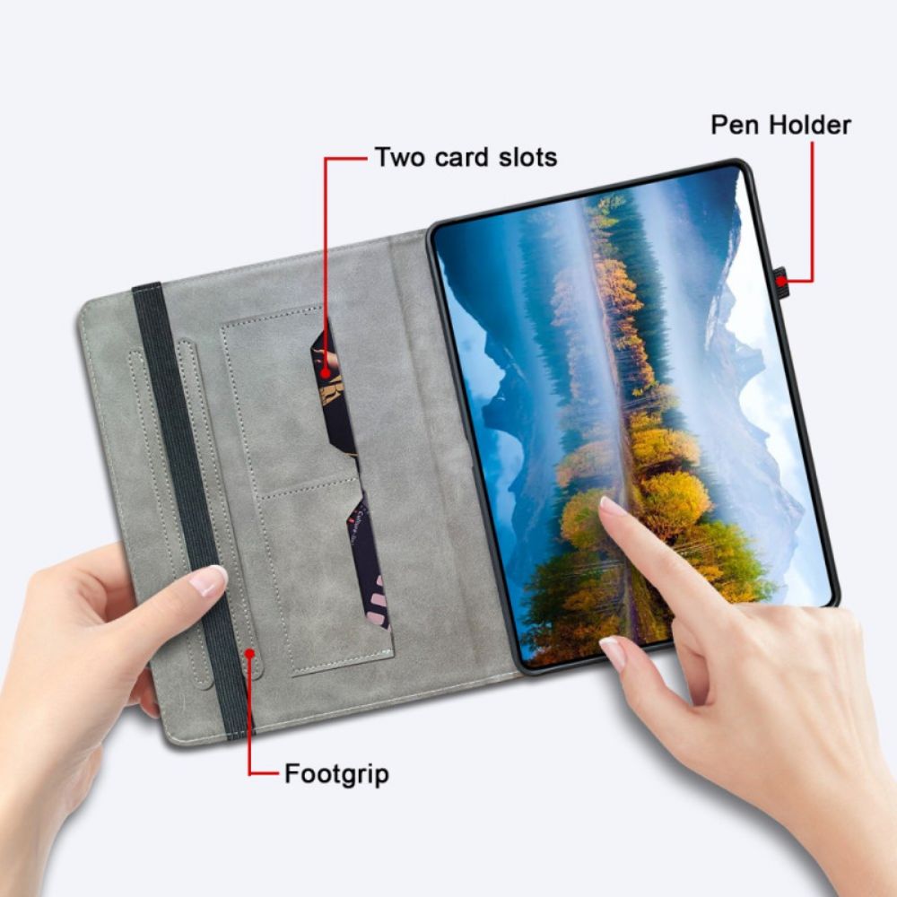 Cover Voor Samsung Galaxy Tab S10 Plus Zwarte Roos