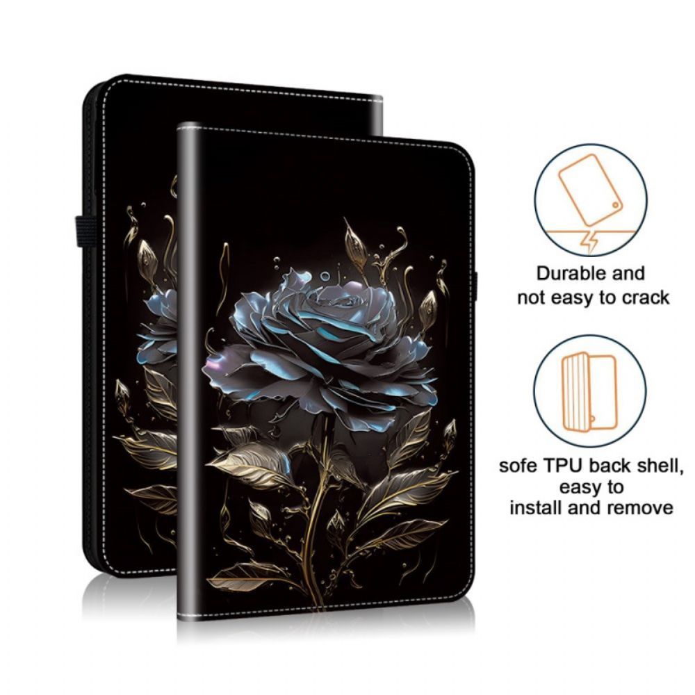 Cover Voor Samsung Galaxy Tab S10 Plus Zwarte Roos