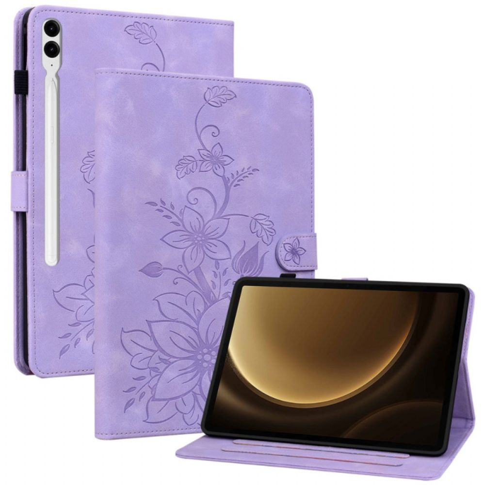 Flip Case Leren Samsung Galaxy Tab S10 Plus Fleur-de-lys
