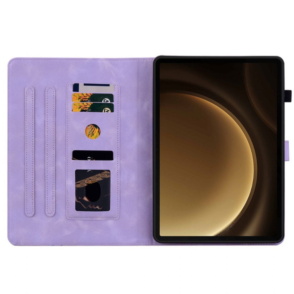 Flip Case Leren Samsung Galaxy Tab S10 Plus Fleur-de-lys