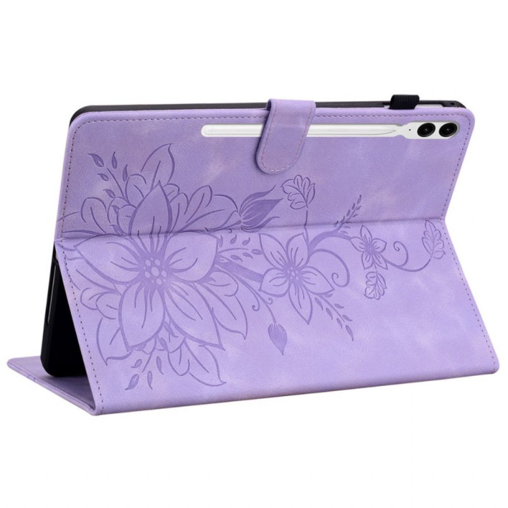 Flip Case Leren Samsung Galaxy Tab S10 Plus Fleur-de-lys