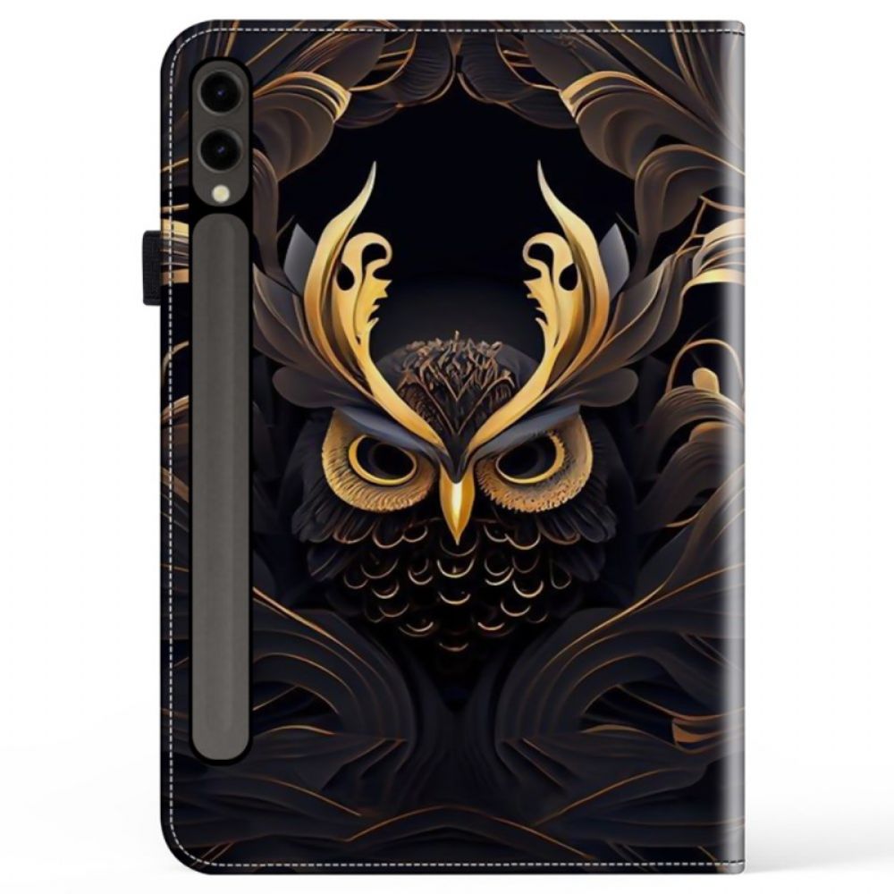 Folio-hoesje Samsung Galaxy Tab S10 Plus Telefoonhoesje Gouden Uil