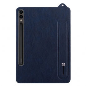 Hoesje Voor Samsung Galaxy Tab S10 Plus Stylushouder En Riem Met Leer-effect