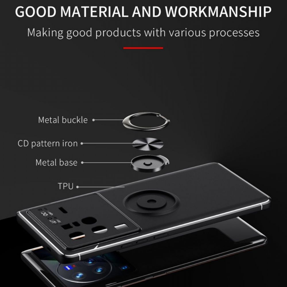 Hoesje voor Vivo X80 Pro Draaiende Ring