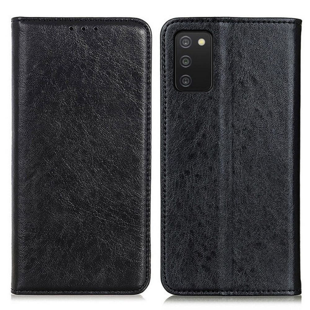 Bescherming Hoesje voor Samsung Galaxy A03s Folio-hoesje Leertextuur