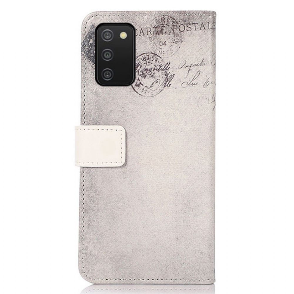 Flip Case voor Samsung Galaxy A03s Reizende Kat
