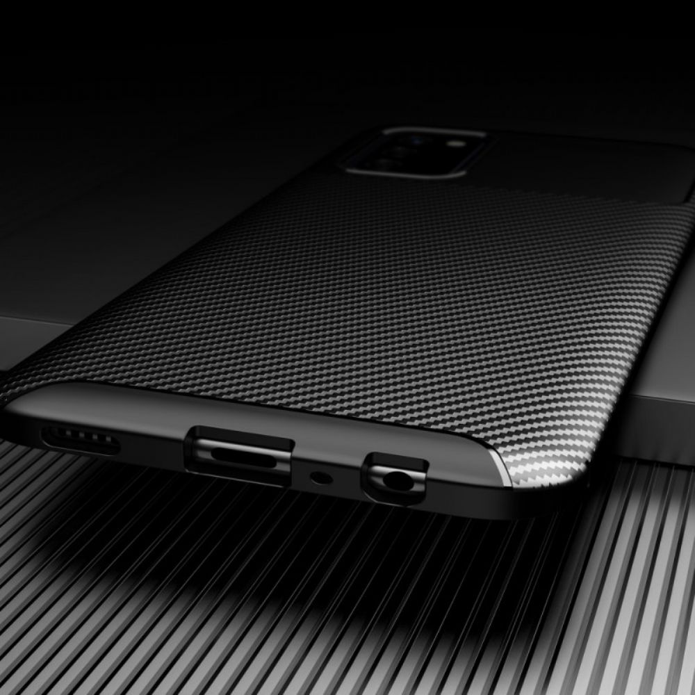 Hoesje voor Samsung Galaxy A03s Flexibele Koolstofvezel
