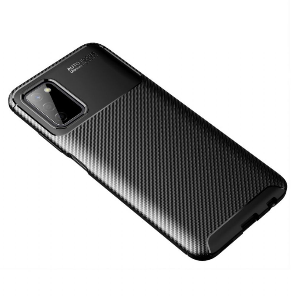 Hoesje voor Samsung Galaxy A03s Flexibele Koolstofvezel