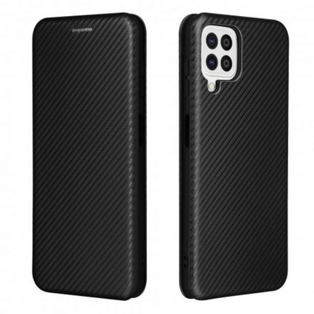 Bescherming Hoesje voor Samsung Galaxy A22 4G Folio-hoesje Koolstofvezel